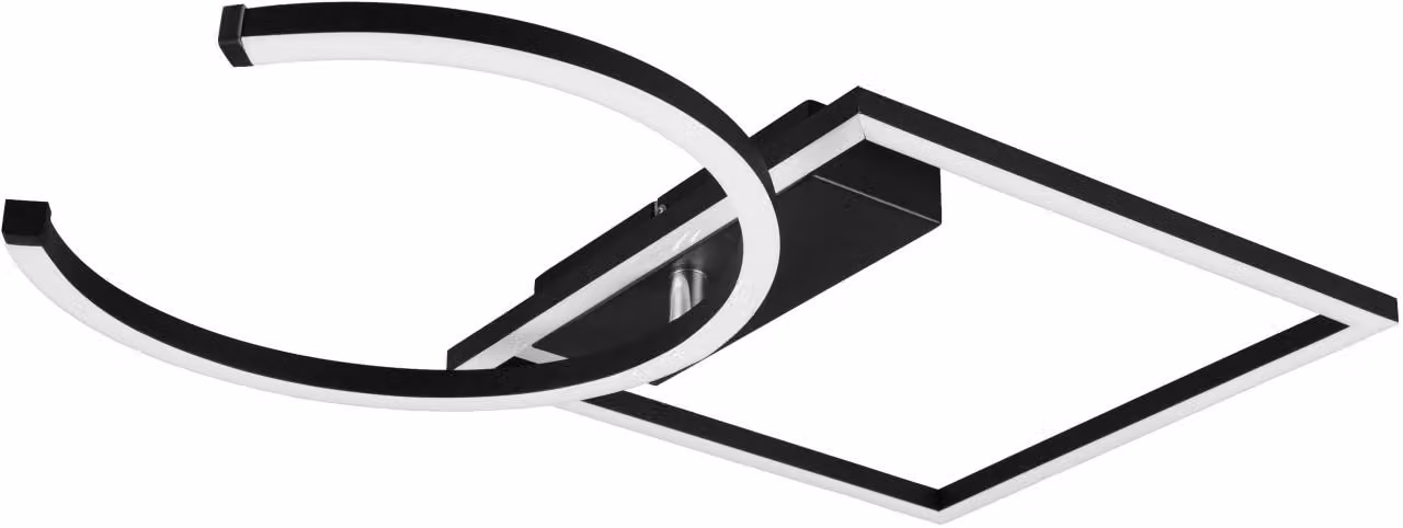 Lampada da soffitto a LED PIVOT 23W 3000K 2800lm, metallo nero, dimensioni: 7,7x42x54,5 cm, IP20, RL