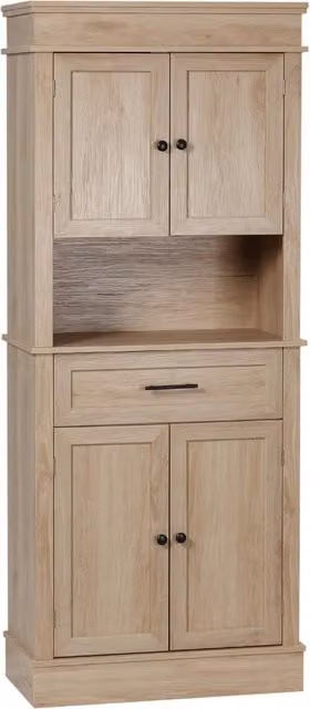 Armadio da Cucina con 4 Porte e Cassetto ¨C Zephmum ¨C 74x39,5x183 cm Roble