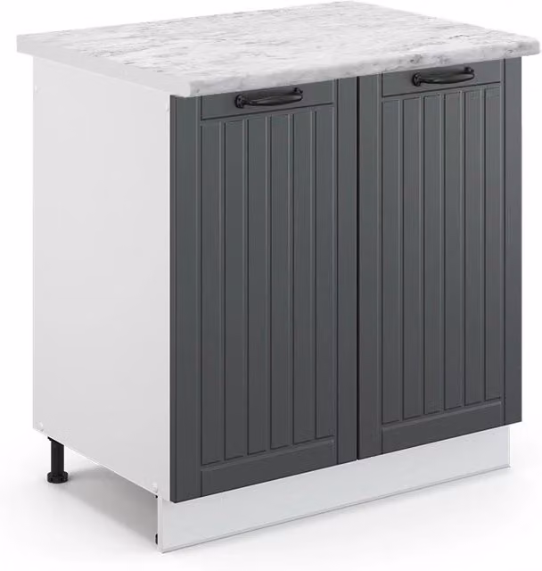 Mobile ad angolo cucina R-Line Calcestruzzo/Bianco 75.6 cm, PL Rovere Vicco