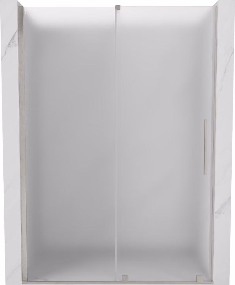 Mexen Velar porte doccia scorrevoli 140 cm, ghiaccio, nichel spazzolato - 871-140-000-31-97
