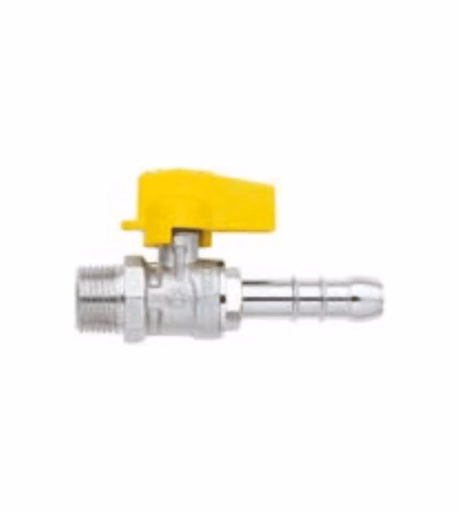 Conmetall Valvola Gas Sfera Dritta 1/2" con Portagomma Lungo