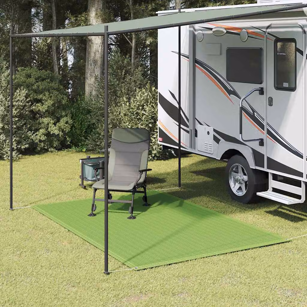 vidaXL Tappeto da giardino in polipropilene verde chiaro L 250 cm x P 200 cm