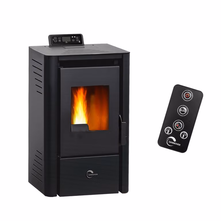 Stufa a pellet ad aria Anita 9,4 kW Sannover Black