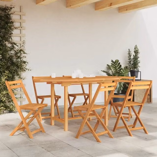 Tavolo Giardino Estensibile 110-160x80x75cm Legno Massello Teak 363486