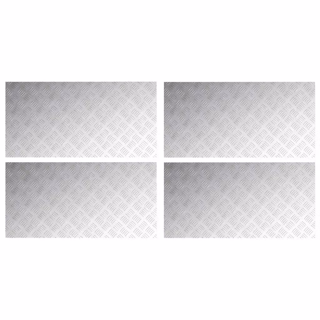 Set di 4 gradini per scale in alluminio color argento vidaXL L 100 x P 50 cm – 2