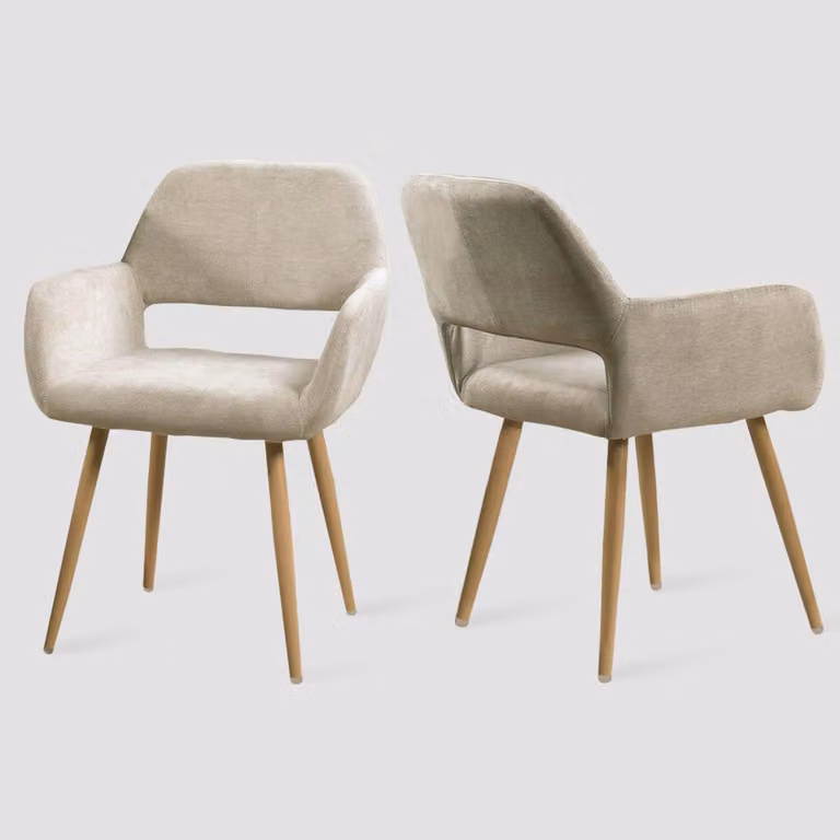 Sedia da pranzo con braccioli - Sedia di design scandinava per cucina e soggiorno - Ergonomica
