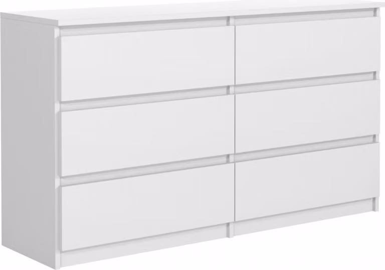 Comodino, bianco, 120 x 78 x 39 cm