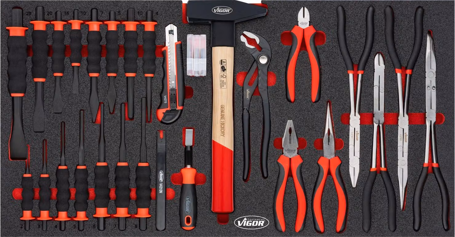 VIGOR V7015N Set di raschietti ∙ pinze per serie XL ∙750 mm x 393 mm x 35 mm