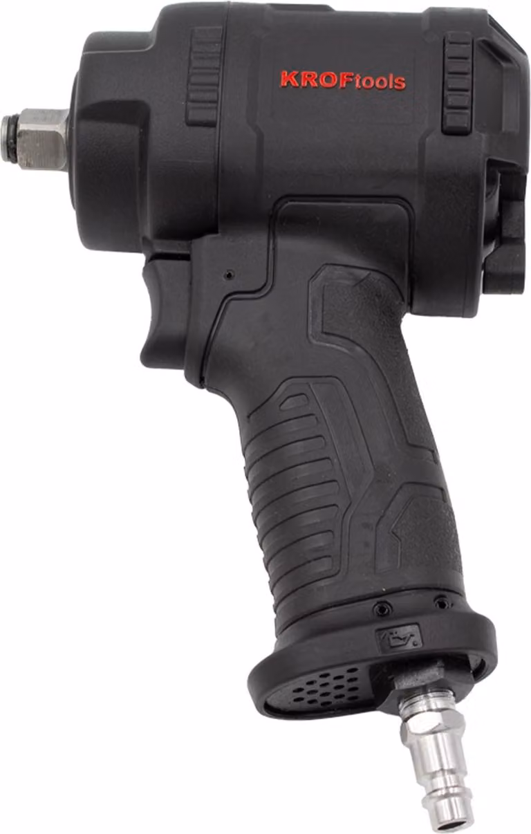 Avvitatore a impulsi extra corto, ad aria compressa con attacco quadro 1/2" 1200 Nm Kroftools