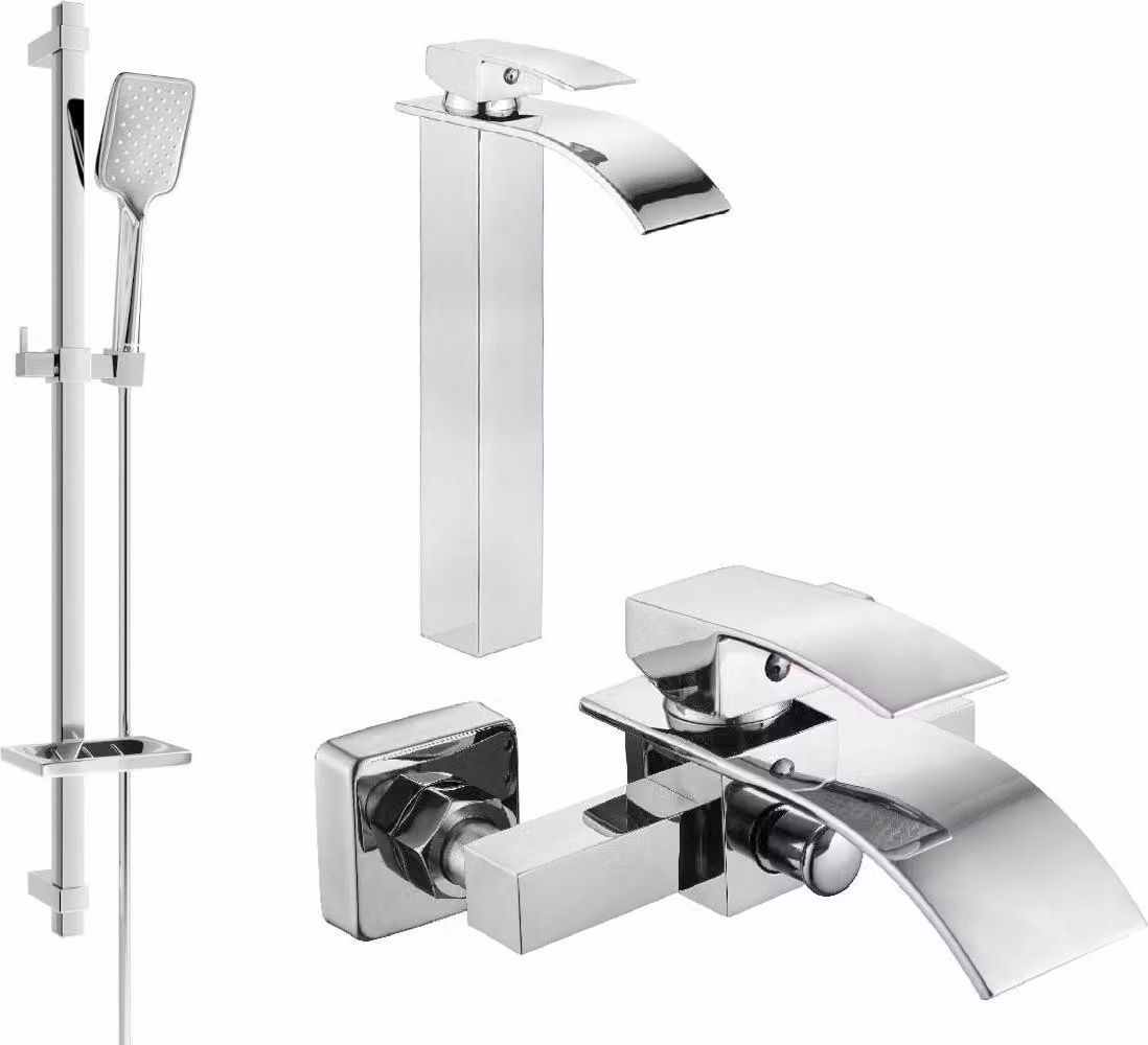 Mexen Aries DQ62 set da bagno, cromo - 744813DQ62-00