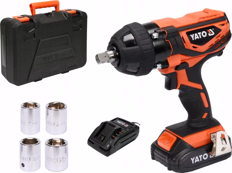 Avvitatore a impulsi a batteria 18V, 300Nm, 1/2" (1x batteria ricaricabile 2Ah+caricatore)