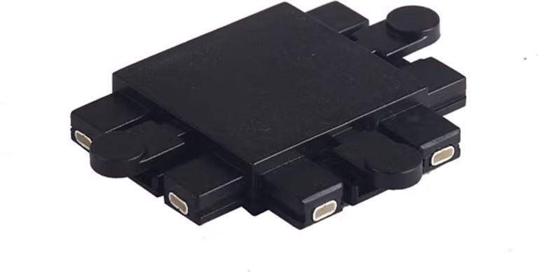 Connettore VIDEX a T per binario magnetico Nero