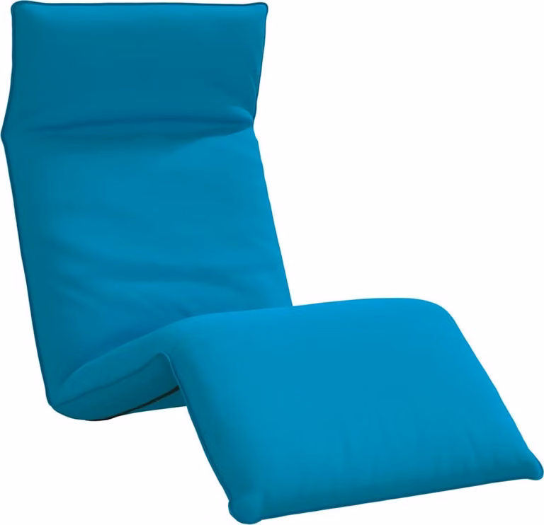 Lettino Pieghevole Blu 175x54x8,5 cm in Tessuto Oxford