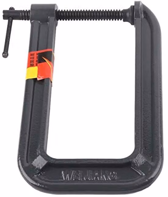 Morsetti a C resistenti agli urti per la lavorazione del legno - Regolabili - Robusti - Spessore 70 mm - Profondità 180 mm