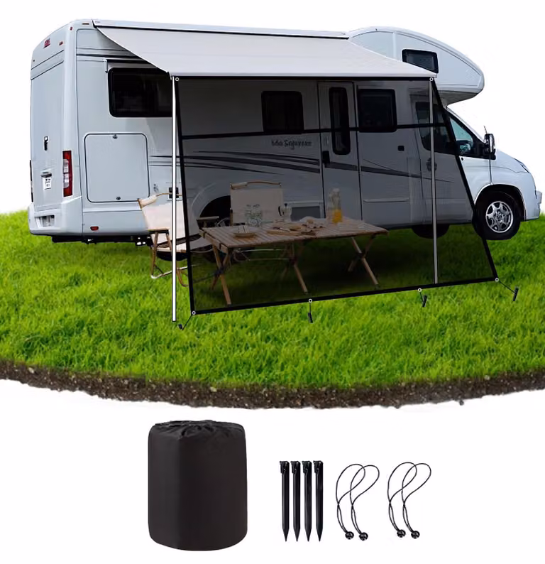 Tenda parasole protettiva per caravan con funzione privacy, dimensioni 2m x 2.8m