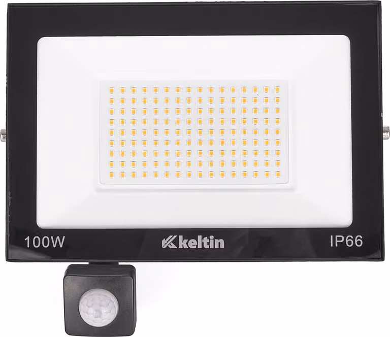 Faretto LED 100W con sensore di movimento bianco caldo 14627