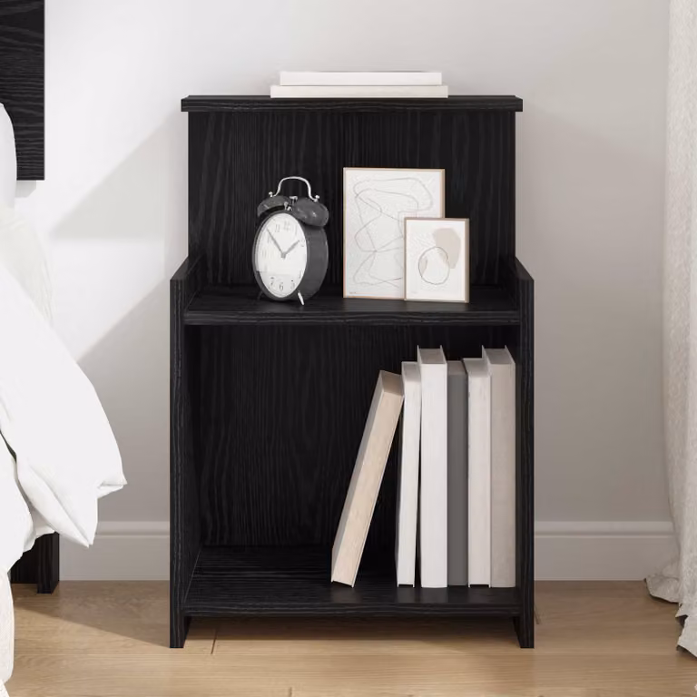 Armadio da notte moderno vidaXL in MDF nero L: 40 cm, P: 35 cm, H: 60 cm