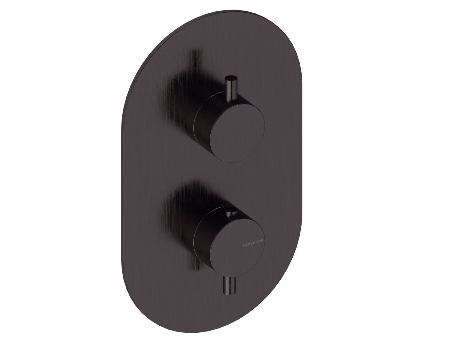 SANYCCES LOOP Miscelatore termostatico da incasso a 2-3 vie per doccia, nero metallizzato
