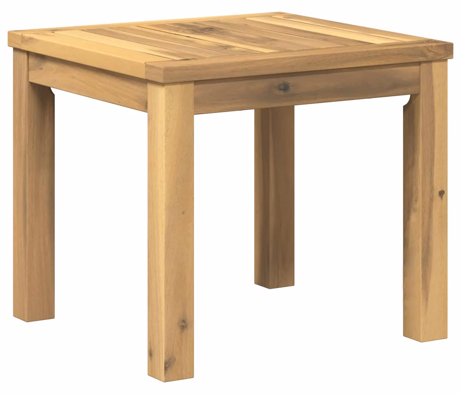 Tavolino da caffè bianco, dimensioni 40 x 40,5 x 36 cm, in legno massello di acacia