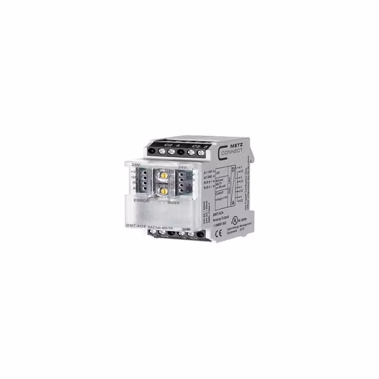 METZ CONNECT BMT-AO4 BACnet MS/TP, analogico, uscita, 4 canali, RS-485, BACnet MS/TP, stato