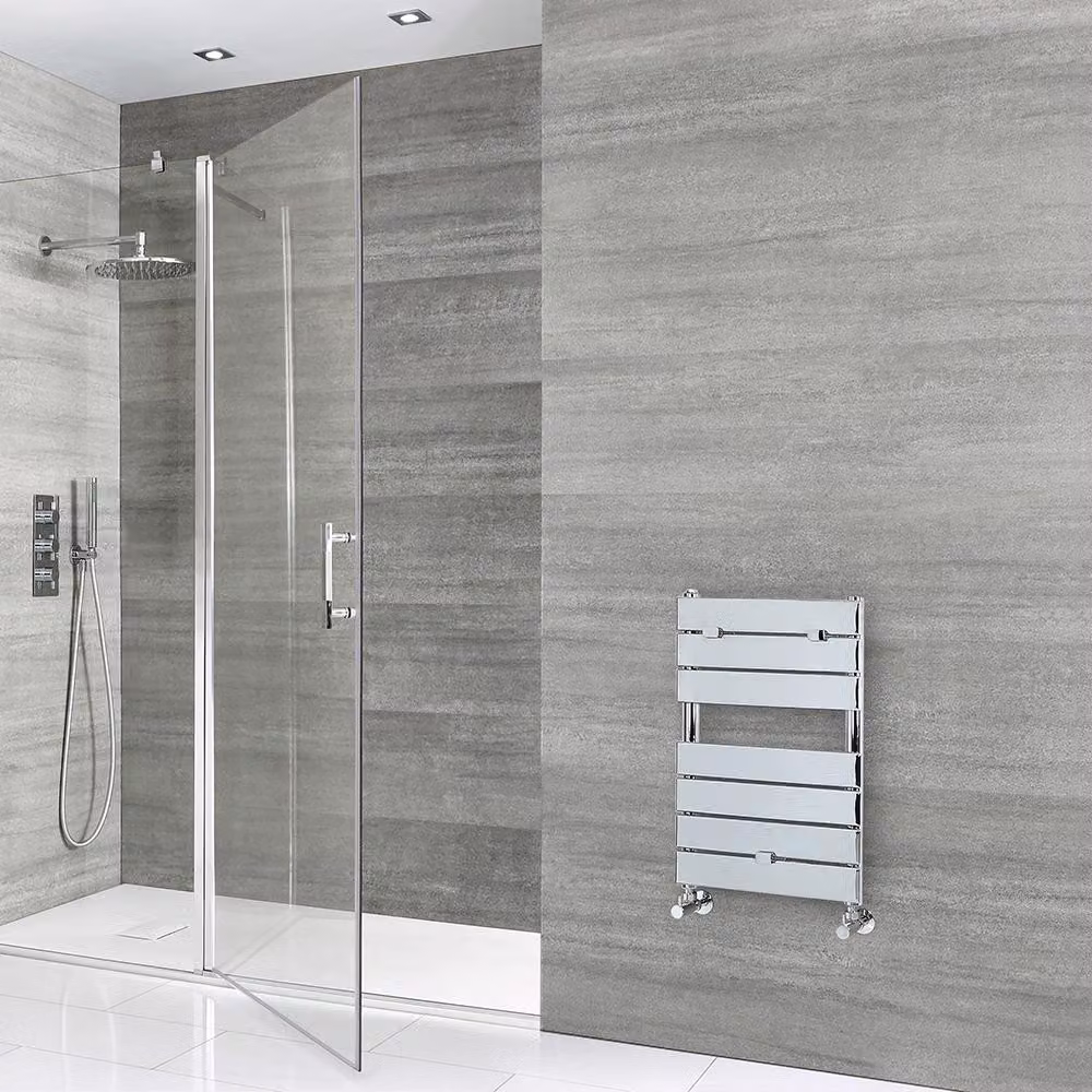 Scaldasalviette di Design - 620mm x 455mm - Cromato - Lustro