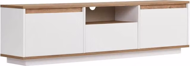 Porta TV in legno "Sentinel" - 160 x 30 x 42 cm - Bianco