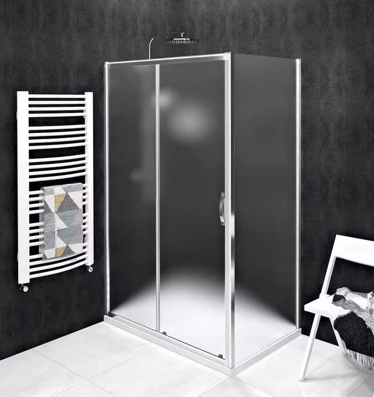 Cabina doccia Gelco SIGMA SIMPLY rettangolare, dimensioni 1200x900 mm, versione sinistra/destra, vetro effetto "Brick"