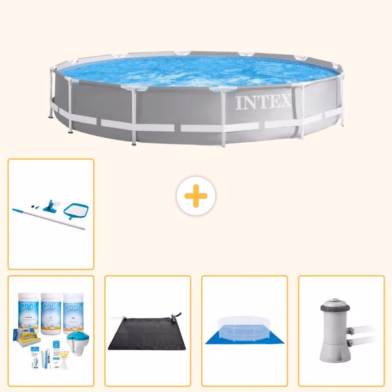 Struttura per piscina a forma di prisma - 366x76 cm - composta da 6 elementi - modello S21043