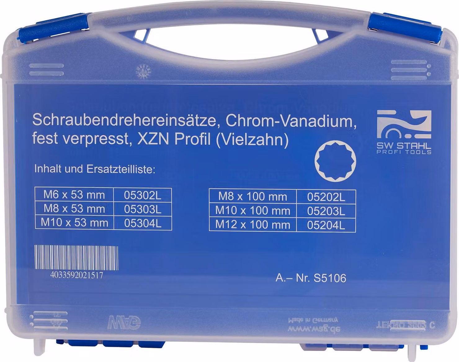 SW-Stahl S5106-KOFFER custodia stampata per S5106