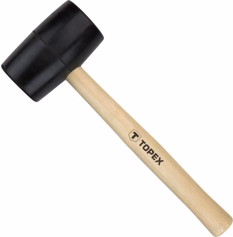 Mazzetta in gomma Topex nera 680 g Strumento per la rimozione delle ammaccature Mazzetta morbida Martello per intonaco Martello per la rimozione delle ammaccature