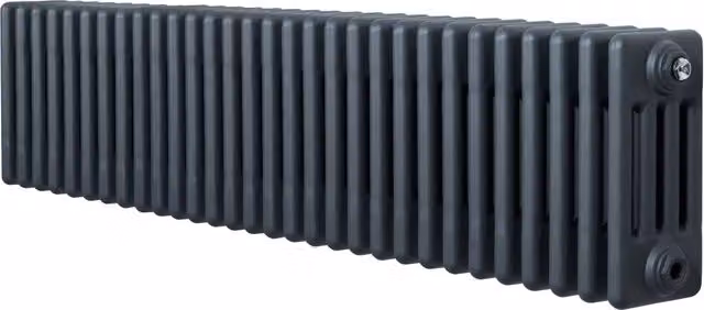 Radiatore Tradizionale 4 Colonne Orizzontale Antracite 300 x 1370 mm