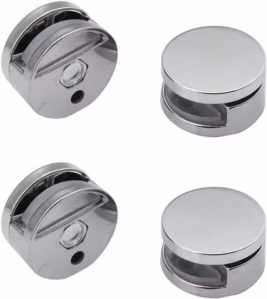Famanu, 4 clip per specchi - Sistema di montaggio per specchi