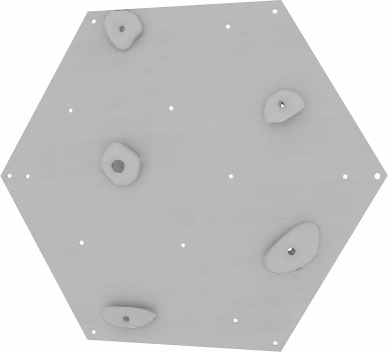 Set di pareti da arrampicata grigio per bambini e adulti