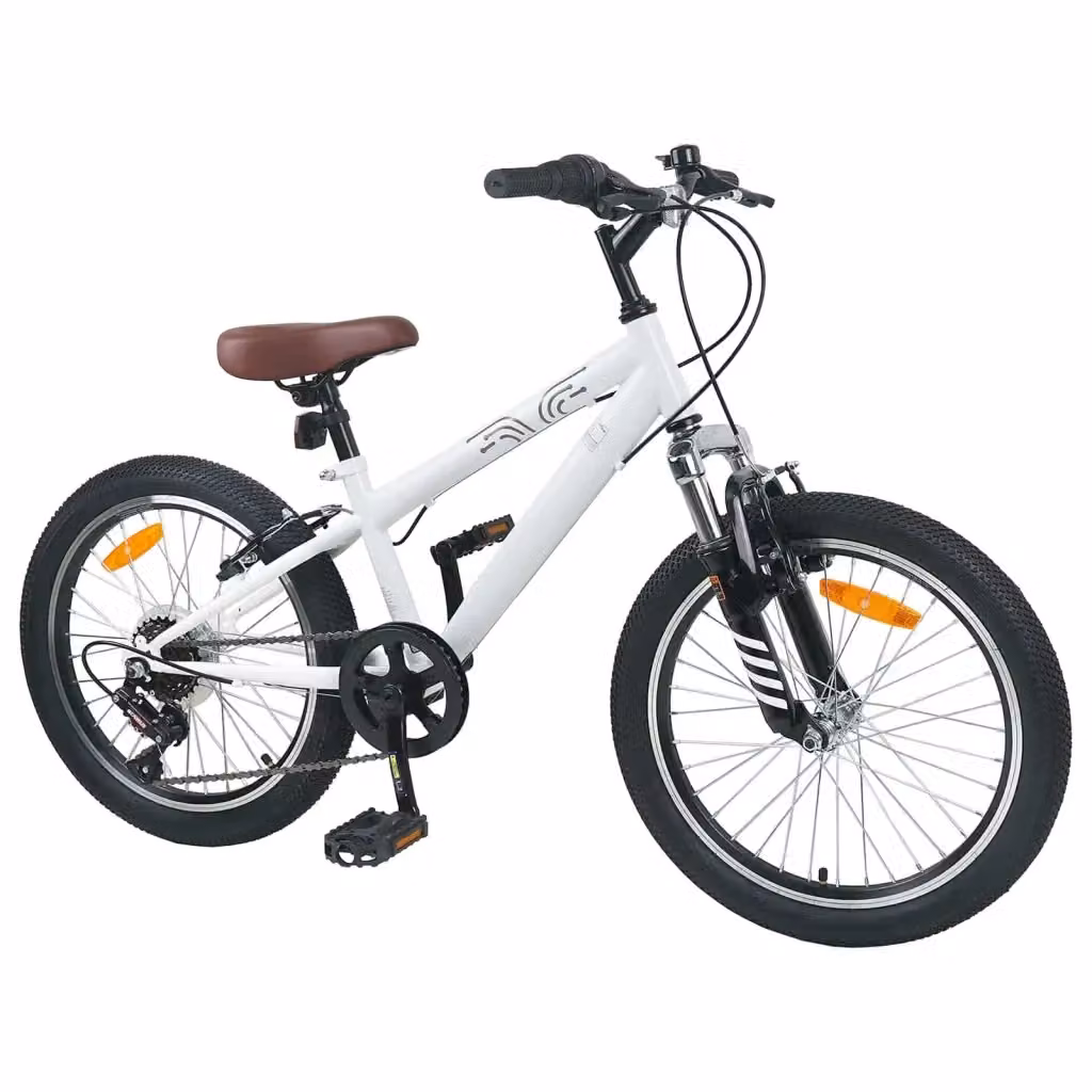 Mountain Bike per Bambini vidaXL da 20 Pollici, Bianca – 2