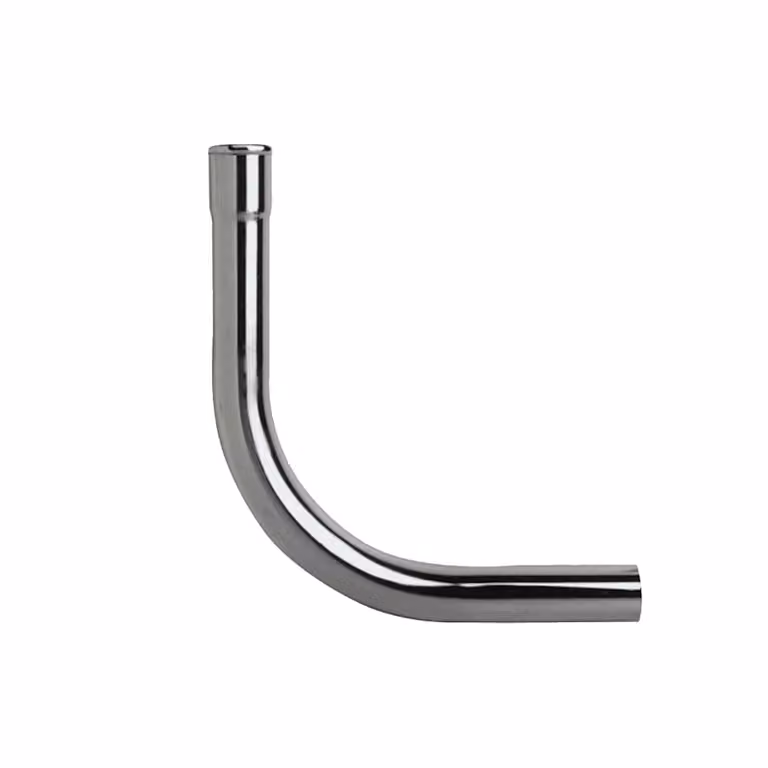 tecuro curva 90° per tubo di risciacquo Ø 28 mm per valvola di risciacquo WC - ottone cromato