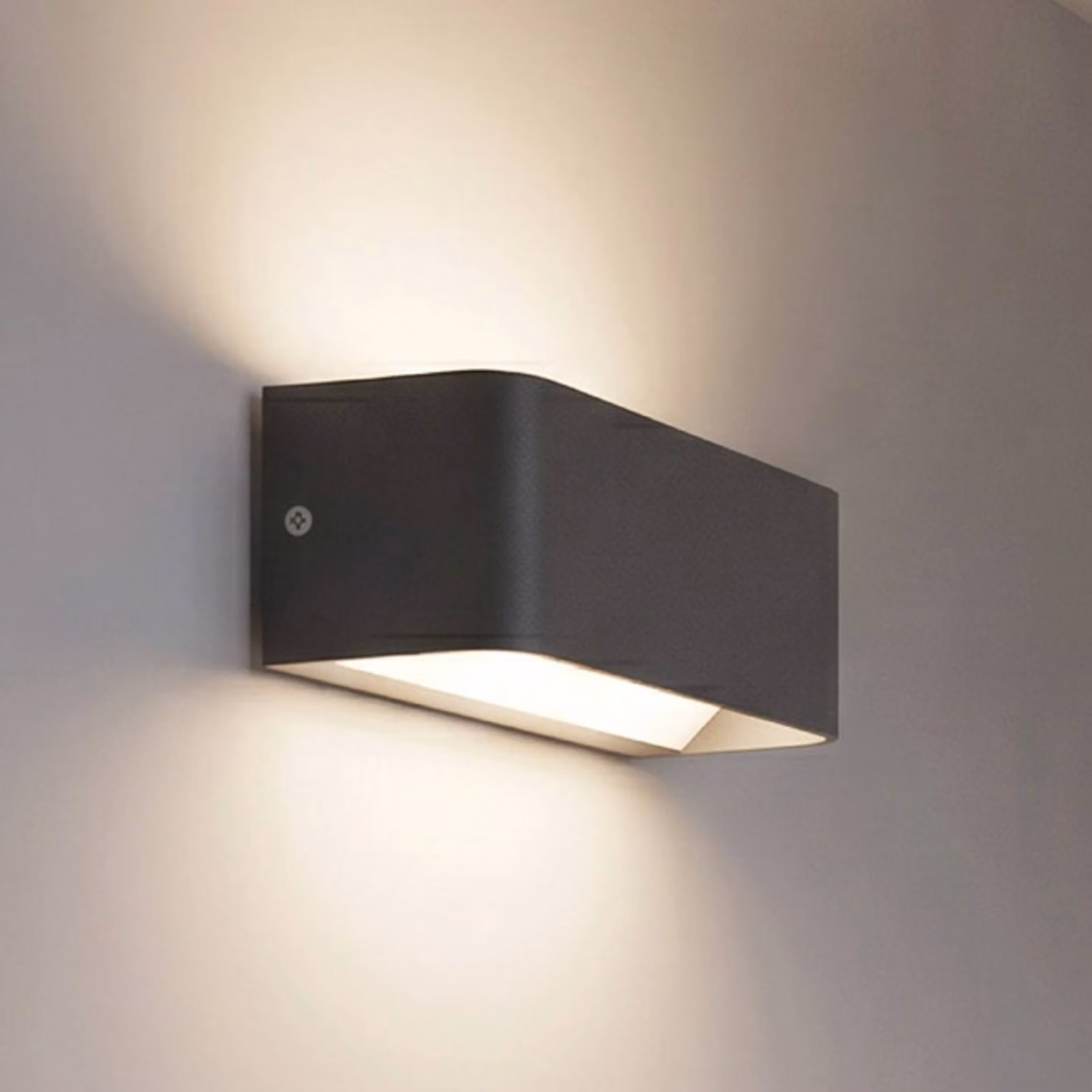 EGLO connect Applique da esterno LED SANIA-Z, nera, IP55 dimmerabile, Nero, Metallo, Applique da esterni