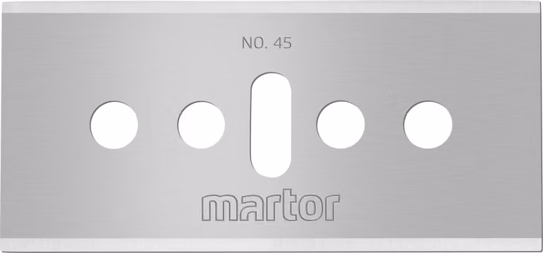 MARTOR 10 x LAMA INDUSTRIALE, lame di ricambio per cutter, coltelli di sicurezza, 18,4 mm, affilate, riutilizzabili su 4 lati, NR. 45