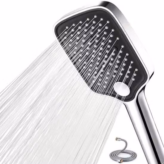 Grande doccia a pioggia con tubo flessibile - Risparmio d'acqua - Aumento della pressione