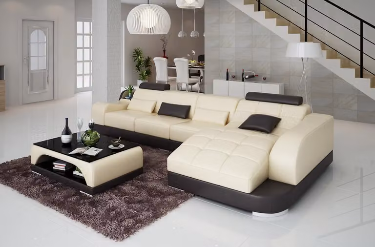 Ecksofa L-Form Couch Wohnlandschaft Garnitur Design Modern Sofa Sofas