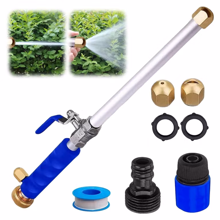 Omgoods - Idropulitrice per tubo da giardino - Ugello regolabile per un montaggio semplice