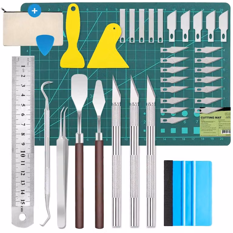 Set di 39 accessori per plotter e utensili da taglio