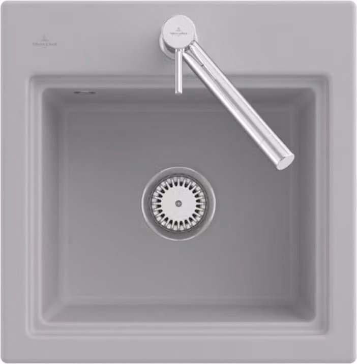 Lavello da cucina Villeroy&Boch, lavello da cucina Subway Style 50 S Stone White 500x510mm, piano di lavoro base 50cm