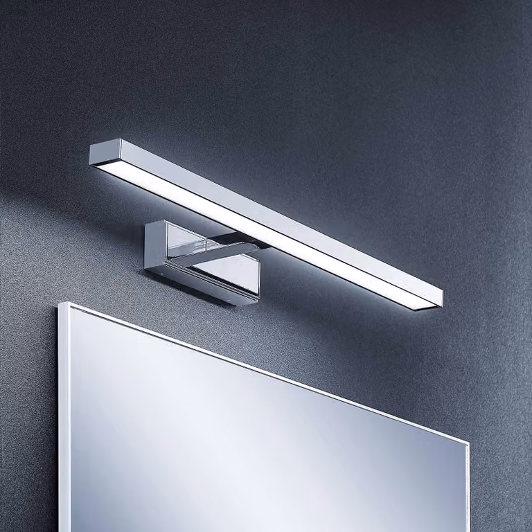 Applique da parete Jukka Lindby, Cromo / Argento, Bagno, Alluminio, Moderno, Applique