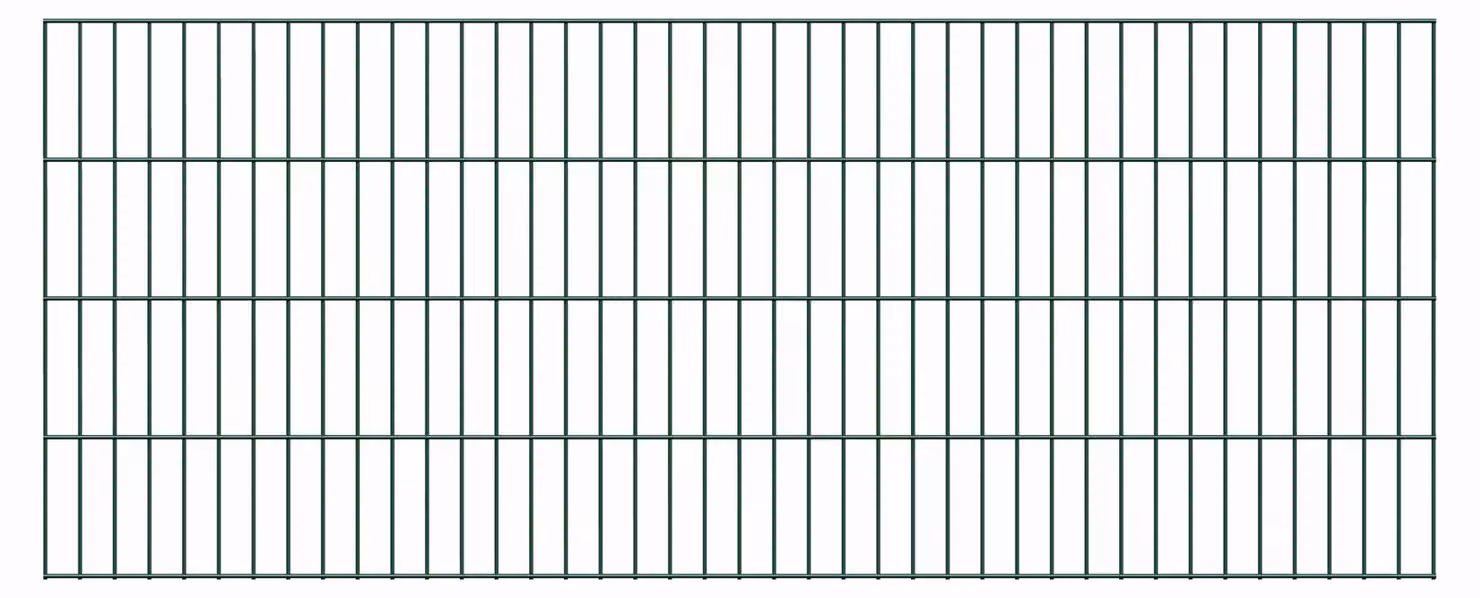 Alberts 642822 Staccionata doppia, plastificata, verde, altezza 80 cm