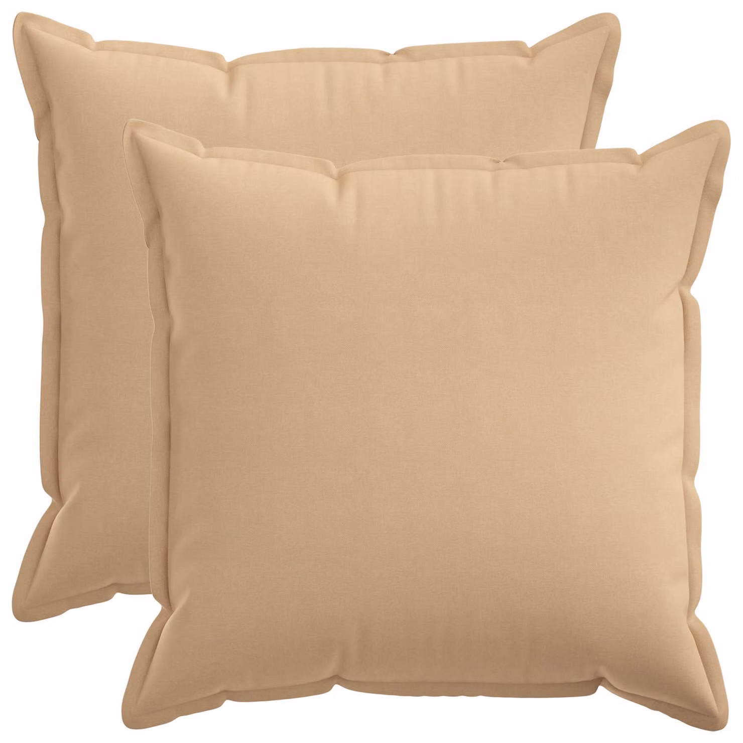Set di 2 cuscini vidaXL HOUTEN beige con rivestimento lavabile in poliestere L 80 x P 80 x H 80 cm