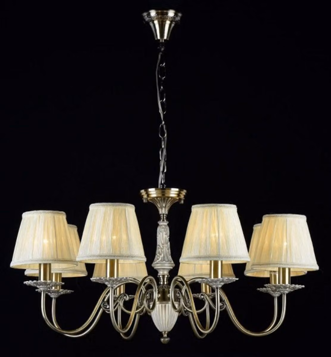 Lampadario da soffitto in stile barocco, marca Casa Padrino, con cristalli e finiture in bronzo, dimensioni 79 x 38 cm. Lampada da soffitto in stile antico