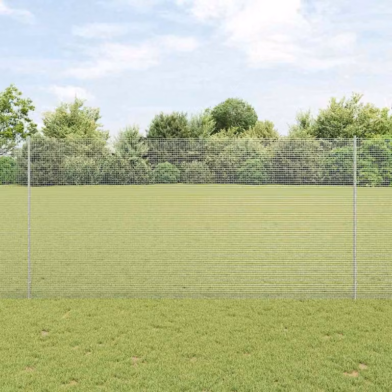 Maison Exclusive - Recinzione con Posto Argento 1,6 x 50 m Acciaio