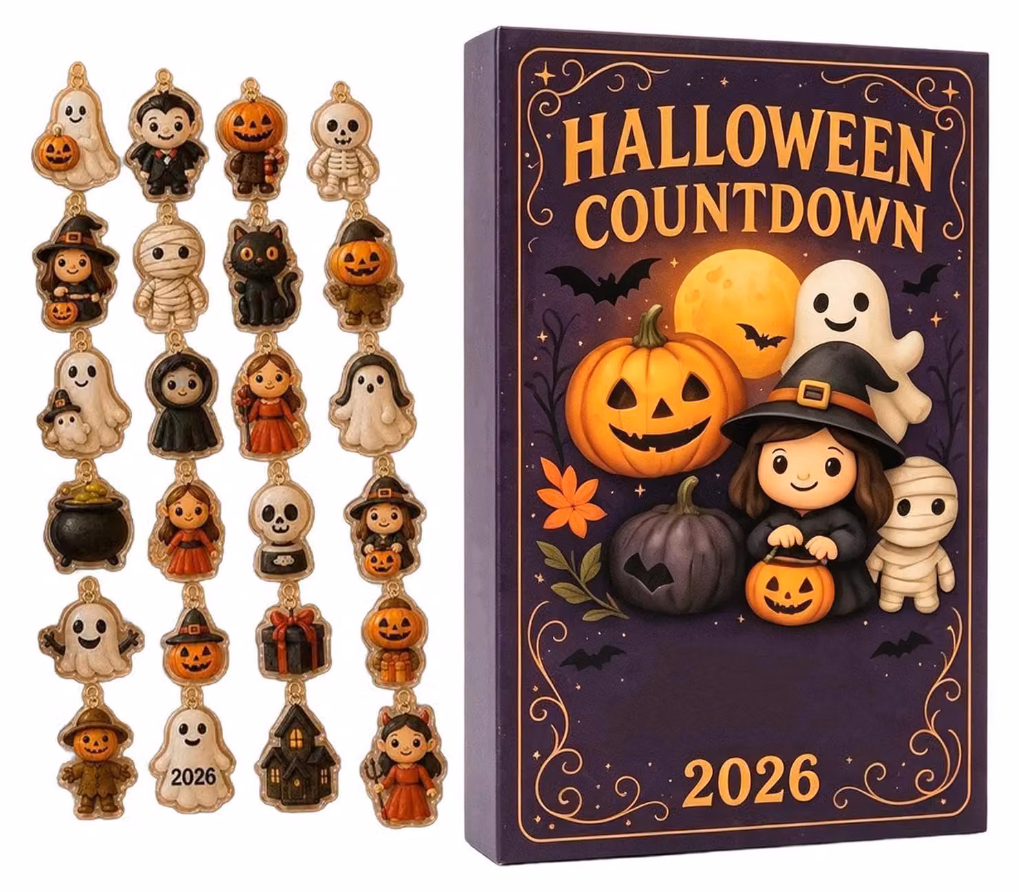 Calendario dell'Avvento a tema Halloween - 24 giorni