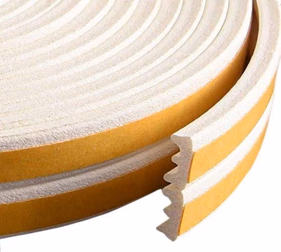 Guarnizione a profilo E 6M - Gomma, per porte e finestre, isolamento acustico