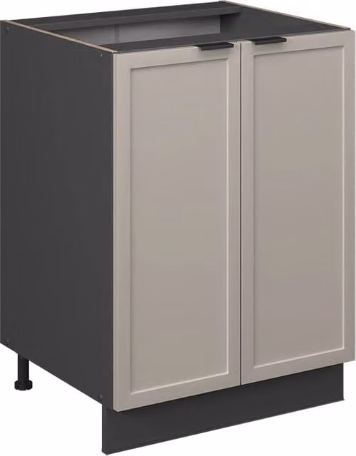Mobiletto base cucina Vicco Fame-Line Grigio Beige e Antracite con ante a battente e ripiani interni, L: 60 cm